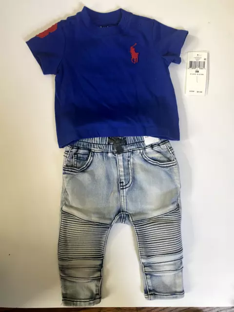 Ralph Lauren 3M 3-6 Shirt and Jay Moto Jeans 3-6 months