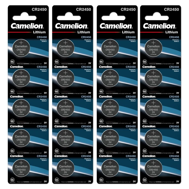 4X CAMELION CR2450 CR 2450 3V Lithium Knopfzellen Batterien 5er Blister ...