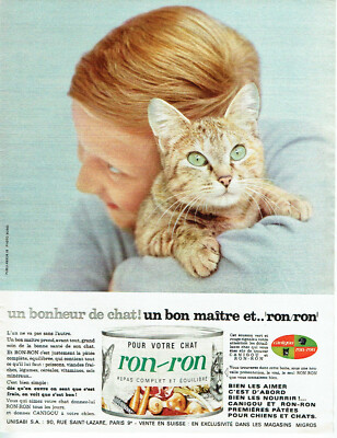 Publicite Ron Ron Pate Boite Bonheur Chat De 1966 French Ad Pub Vintage Food Cat Eur 6 00 Picclick Fr
