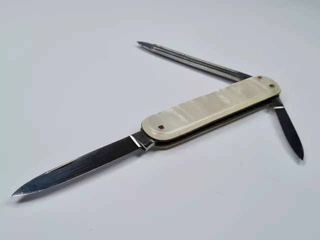 Vtg Old Rare German Ern Solingen Noxin Mother Of Pearl Folding Pocket Pen Knife