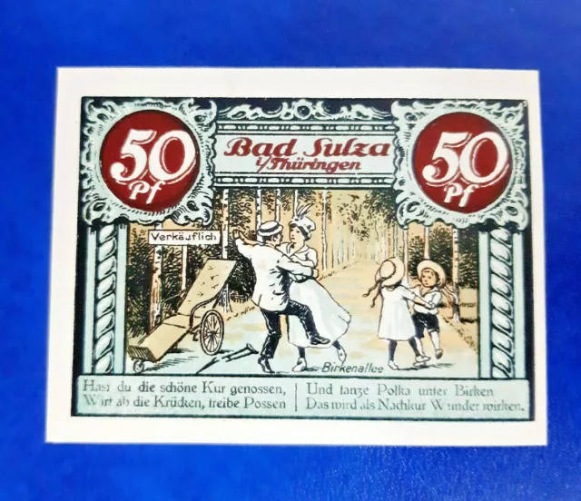Bad Sulza Notgeld 50 Pfennig 1921 Notgeldschein (13875) 2