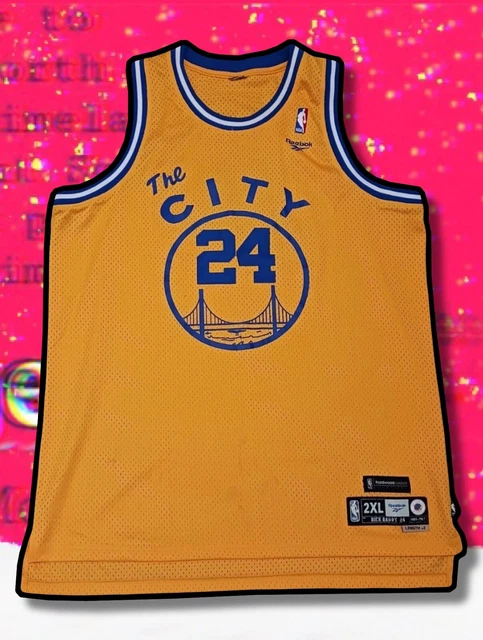 Vintage Golden State Warriors #24 The City Rick Barry Basketball Jersey XXL