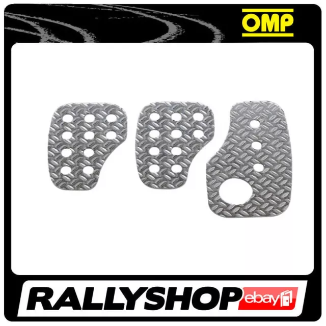 OMP Racing  Pedal Covers Rally Silver   WORLDWIDE