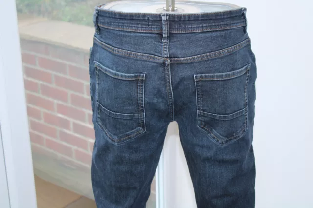 Mens NEXT Slim fit W36 L31 Dark Blue Indigo Stretch 36R Jeans Tapered Leg