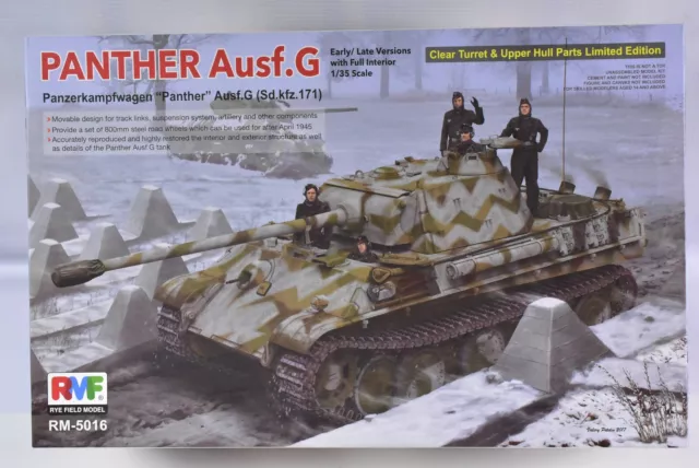 BNIB New! RMF Model Kit 5016 1:35 Panzer Panther Ausf. G German WW2 Tank