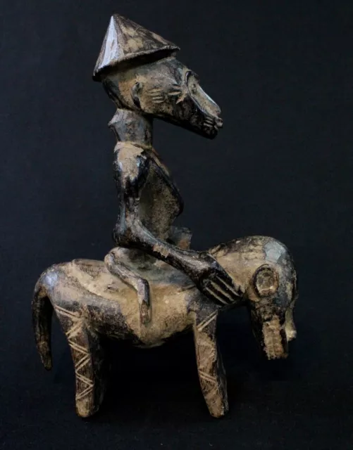 Arte Africano - Antico Cavaliere Syonfolo Senoufo - Senufo Horserider - 21,5 CMS