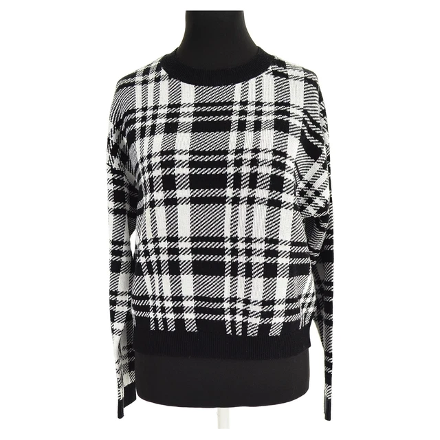 DIVIDED by H&M Bianco, Nero Acrilico Donna Maglione Eu 40, UK 12,USA 8, E 44, M