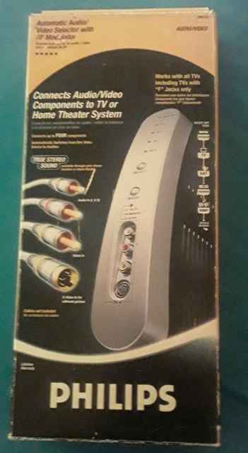 Philips PH61153 4x1 Automatic Audio/Video Selector RF Modulator *NO Stand**