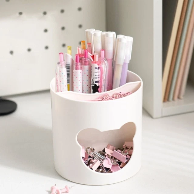 STATIONERY PENCIL STORAGE Box Kawaii Bear Desktop Organizer Pen Holder