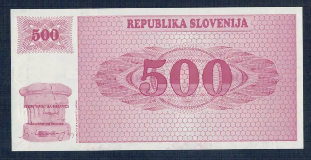 Slovenia - 500 Tolar 1990 Specimen Vzorec P.M. N°8 S1 Uncirculated Of Print -