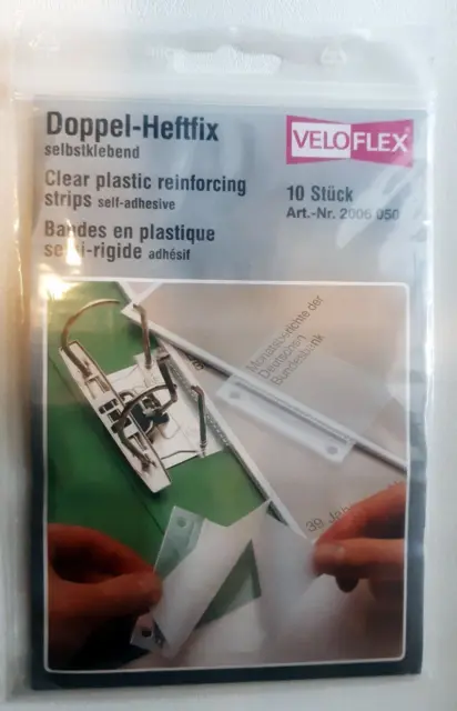 Heftrand (selbstklebend) mit Lochung Doppel-Heftfix "Veloflex" (neu);