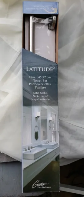 Gatco Latitude 2 Towel Bar 18 in Satin Nickel Finish 4291 Solid Forged Brass