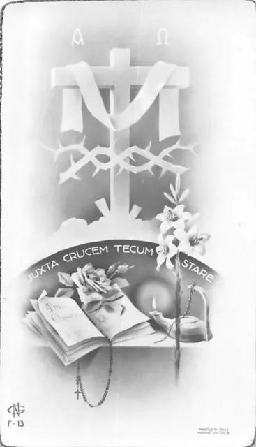 OLD nice  rare Holy cards from 1950"H7848" Holy christ cross