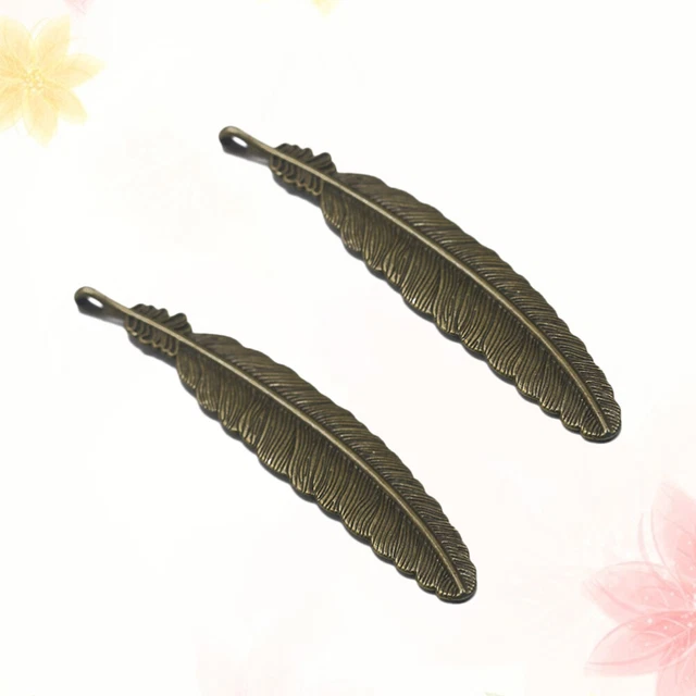 10 Stück Legierung Feder Feder Anhänger Charms DIY Schmuck Herstellung Zubehör