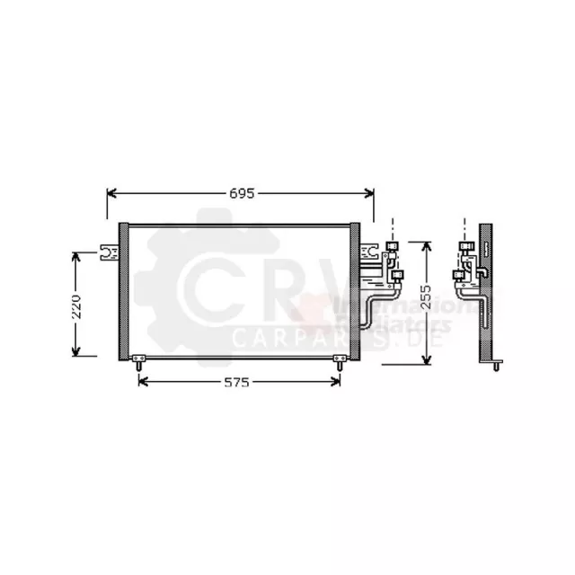 Van wezel Condensateur Climatisation pour Mitsubishi COLT V 1300 Glglx VI