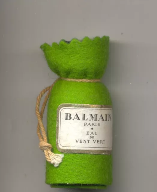 EAU DE VENT VERT de BALMAIN Eau de toilette 7,5 ml, 1/4 plein, ancien et rare