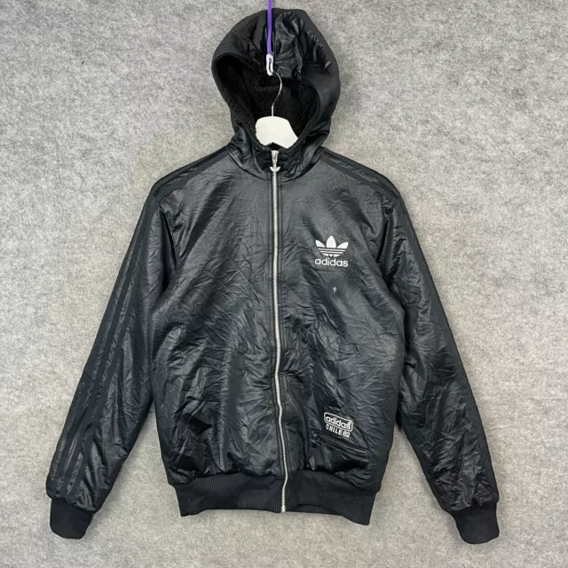 ADIDAS JACKET MENS Small Black Chile62 Originals Sherpa Fleece Lined Hooded 42.74 PicClick UK