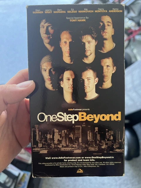 ONE STEP BEYOND 2001 VHS ADIO Skateboard Bam Margera Tony Hawk Kenny ...
