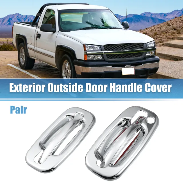 1 Pair Exterior Door Handle Cover Fit for Chevrolet Tahoe 2000-2006 1 Keyhole