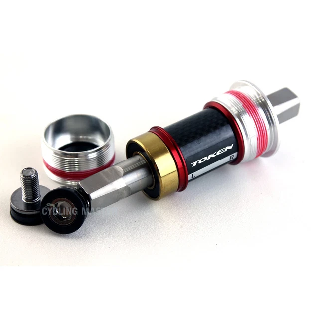 TOKEN TK8671CM Italian Square Taper Bottom Bracket – 111mm, Steel Bearings, For Campagnolo