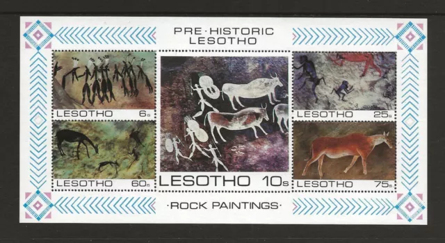 1983 Lesotho Rock Paintings minisheet SG MS544 unmounted mint