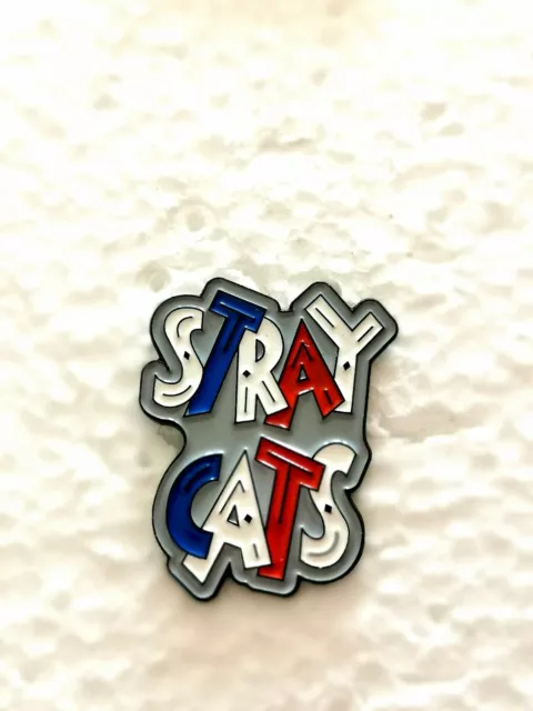 Stray Cats Pin Badge Rockabilly Runaway Boys Rock This Town Rebels Rule Rocker