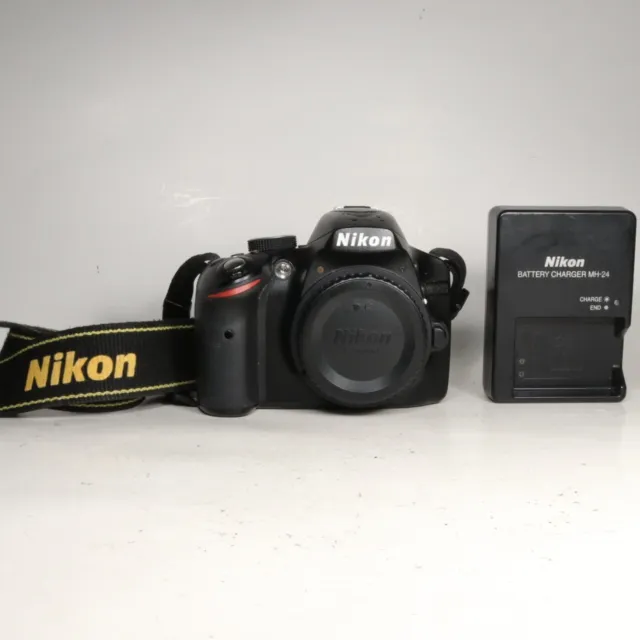 Nikon D3200 24.2MP Digital SLR Camera Body  & MH-24 Charger - Shutter Count 7051