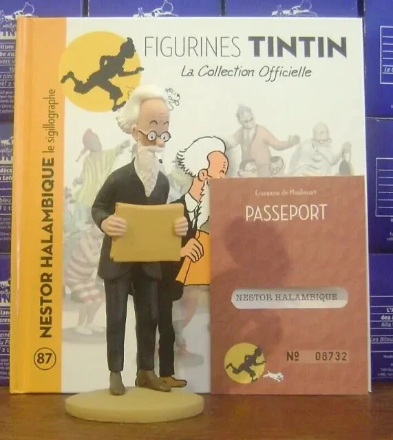 Figurine Tintin Nestor Halambique N°87 - Livre Inclus - Neuf Sous Blister