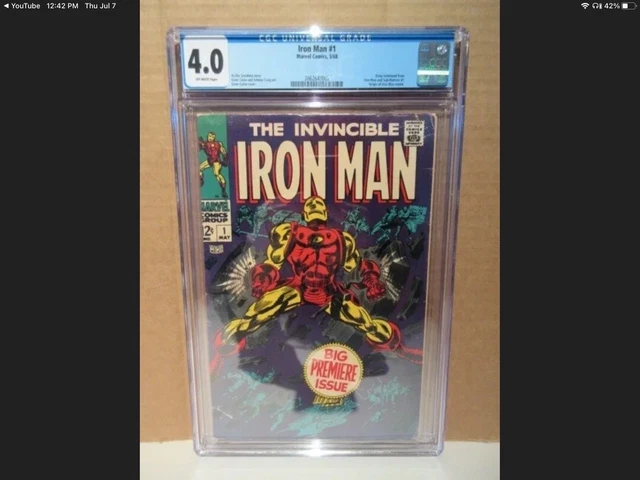 The Invincible Iron Man #1 Marvel Comics CGC 4.0 Premiere Issue 