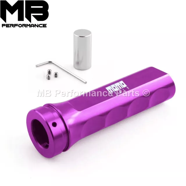 Purple MOMO Universal Car Aluminium Hand Brake Sleeve Handbrake Handle Cover JDM