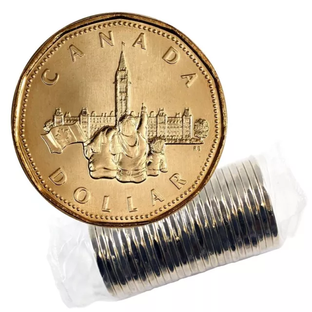 1992 (1867-) Canadian $1 Parliament/Confederation 125th Anniv Loonie Dollar Coin