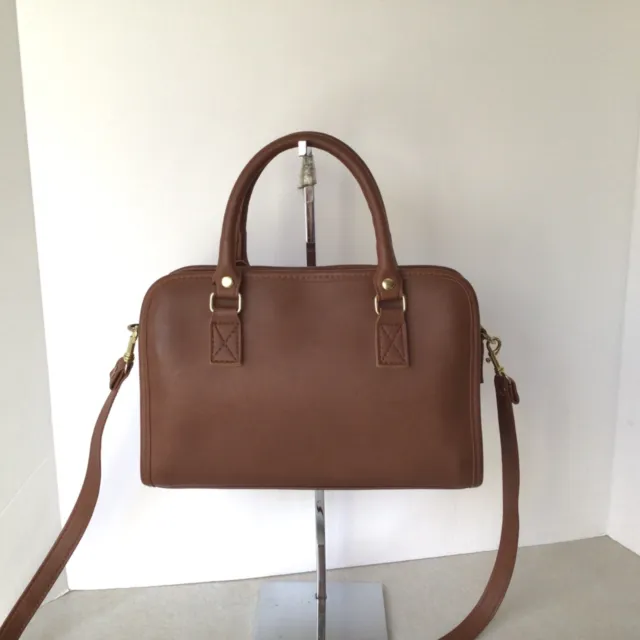 JACLYN SMITH Brown Faux Leather Convertible Handbag Shoulder Bag 