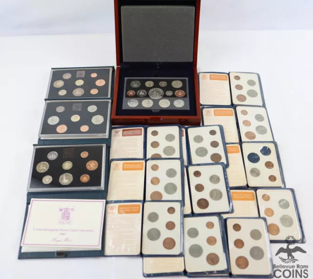 Lot of 15: 1968-2006 UK/Great Britain Proof & Decimal Coin Sets ASW 2.61oz