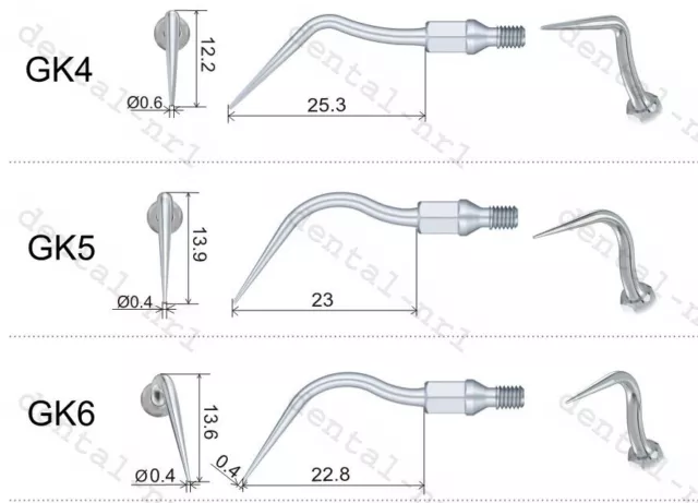 5stk woodpecker Scaler ZEG Tip GK1 GK2 GK3 GK4 bis GK7,*KaVo*Sonicflex*2003,CE 2