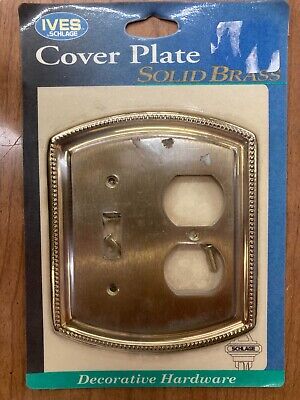 Ives by Schlage Double Outlet/Switch Plate Solid Brass