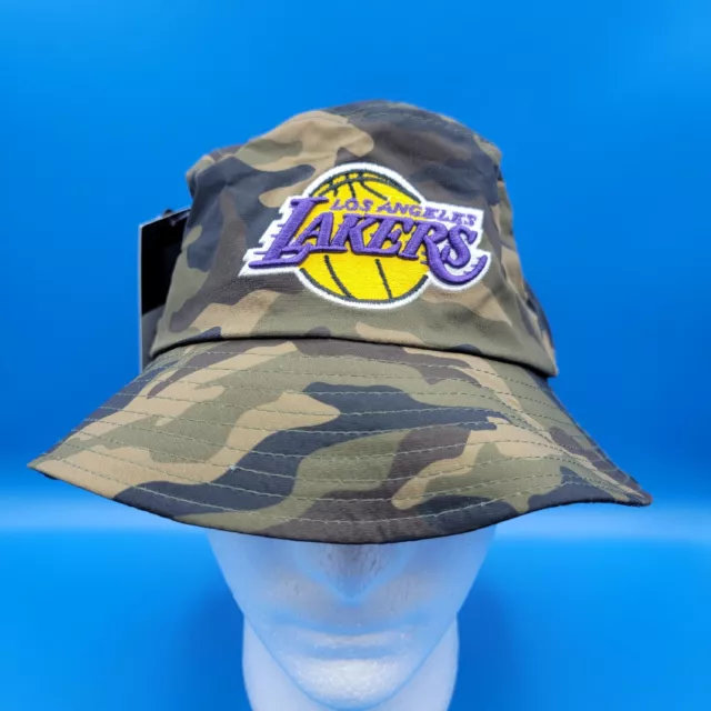 Los Angeles Lakers Camouflage Men's Bucket Hat Ultra Game One Size Fit NBA New