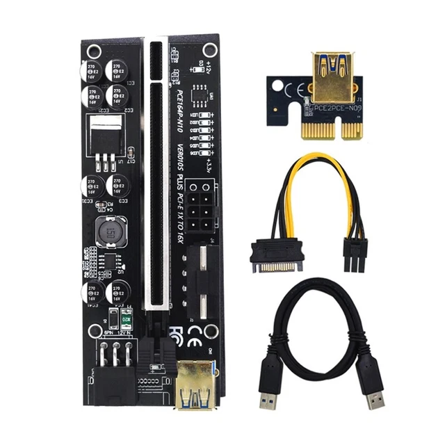 PCI-E  Card  6p PCIE PCI-E for  Adapter 1X to 16X USB3.0 Extende