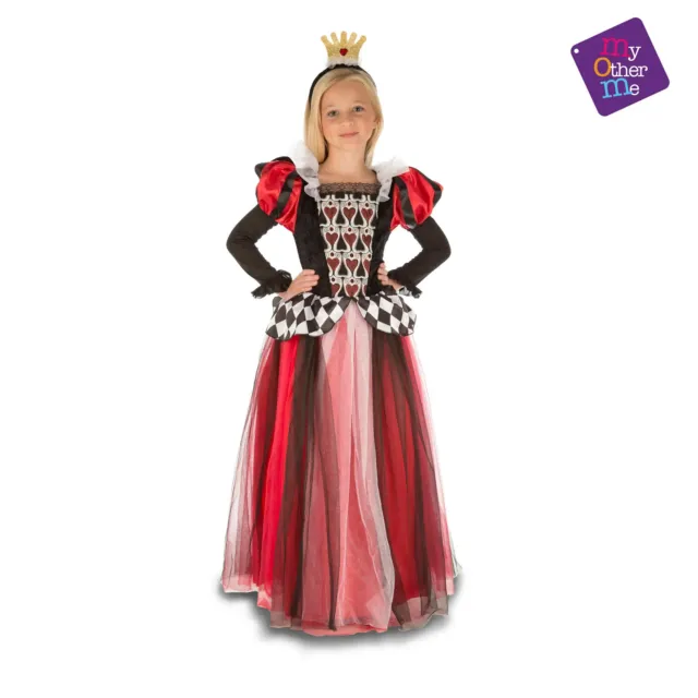 My Other Me Costume Bambina da Regina di Cuori Alice Vestito Carnevale Completo