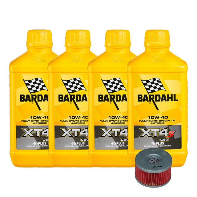 thumbnail image 2 of Bardahl XT4-S 10W40 4T Engine Oil – 3 Liters Of 100% Synthetic Racing Oil For Track & Road (JASO MA2, API SN) 2 of 5