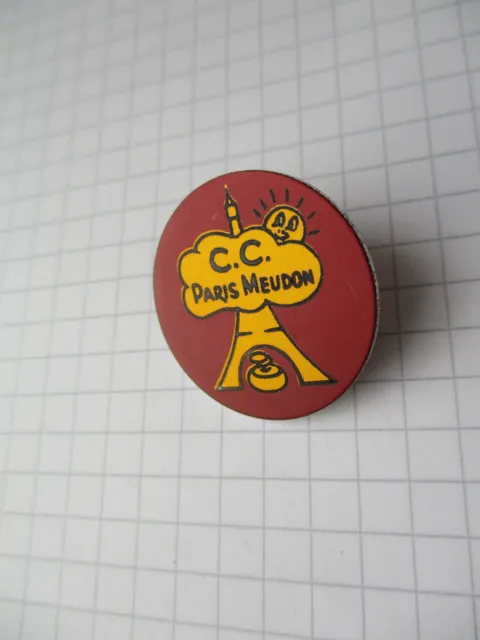 cc124) pin brooch C.C. Paris Meudon Curling Club Curling