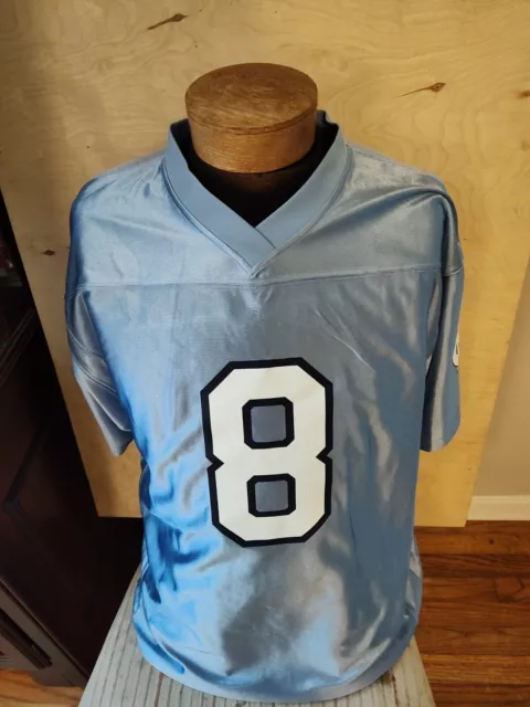 UNC Tarheels Carolina Blue #8 NCAA KA Inc Large Football Jersey