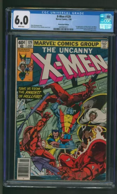 Uncanny X-Men #129 Newsstand CGC 6.0 WP Marvel 1980 1st Kitty Pryde & Emma Frost