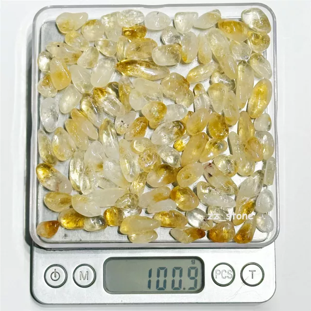 Natural Citrine Chips Tumbled Yellow Quartz Crystal Gravel Healing Decor Brazil