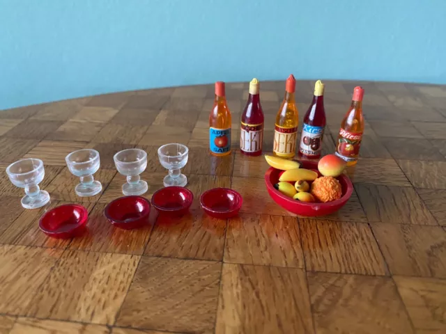 Flaschen Obst Gläser  Bodo Hennig Puppenhaus Puppenstube 1:12 dollhouse dishes