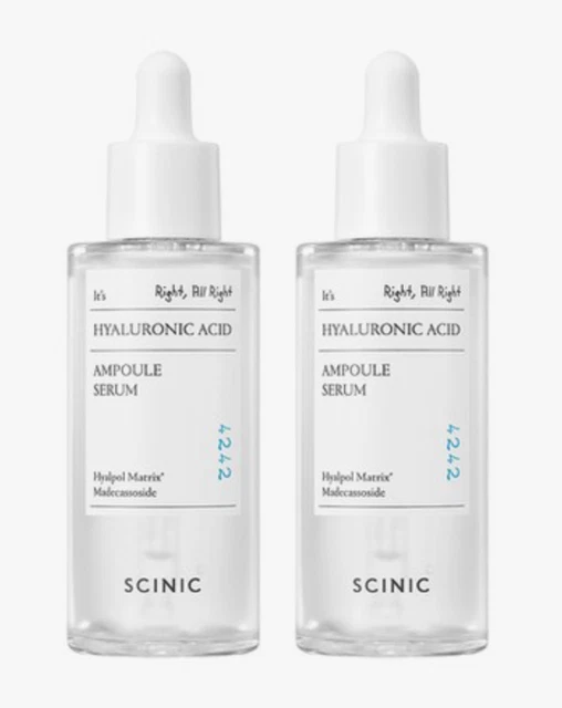 SCINIC HYALURONIC ACID Ampoule Serum 50ml x 2ea Moisturizing Anti-Aging ...