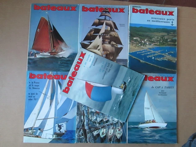 Revue BATEAUX n°133 à 139 (7 numéros) de 1969 + 2 n° janv/fev. 1960