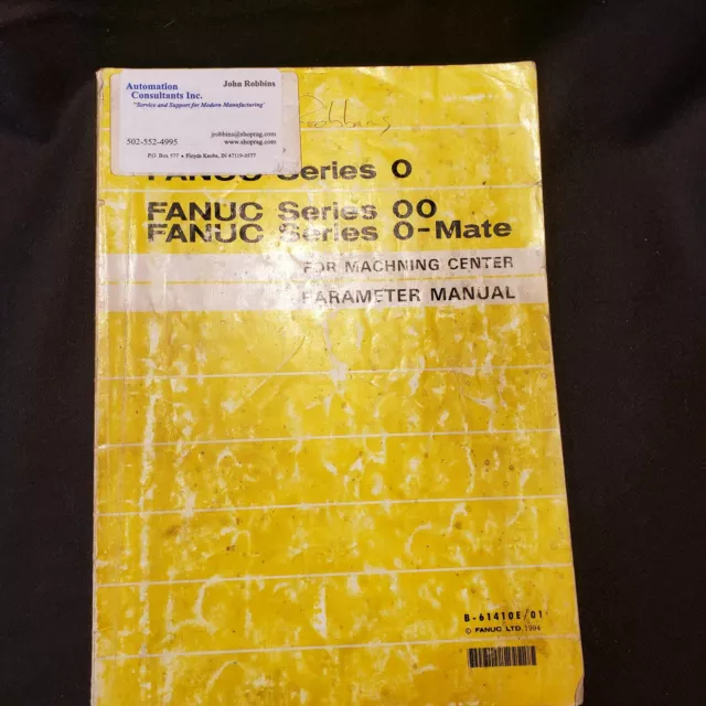 Fanuc Series 0 Parameter Manual for Machining Center B-61410E/01 = GFZ-61410E/01