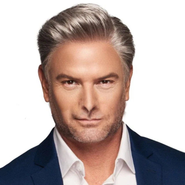Para hombres Hermosas Pelucas de Cabello Corto Masculino Natural Marrón Capas Pelucas de Cabello Completo Moda