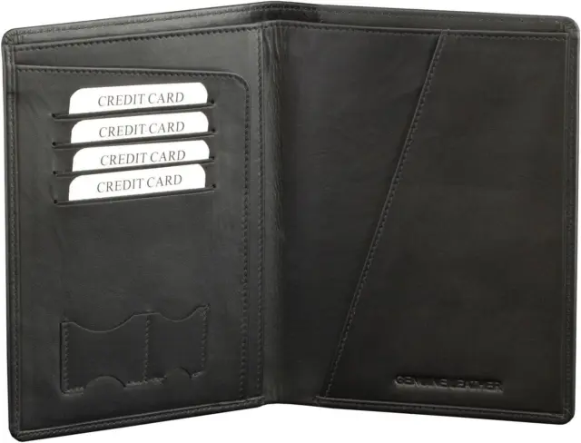 RFID Blocking Travel Leather Wallet Organiser - Multiple Passport and Document H