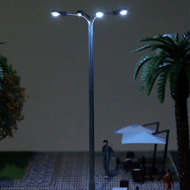4 Pcs Mini Street Light Models Miniature Spotlight Accessories